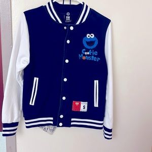 Cookie Monster baseball jacket unisex